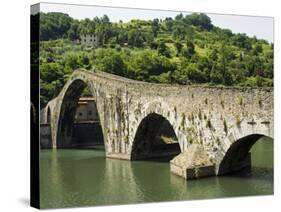 Ponte Del Diavolo or Ponte Della Maddalena, Borgo a Mozzano, Lucca, Tuscany, Italy, Europe-Nico Tondini-Stretched Canvas