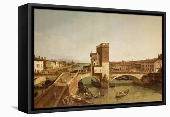 Ponte Delle Navi, Verona-Bernardo Bellotto-Framed Stretched Canvas