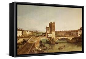 Ponte Delle Navi, Verona-Bernardo Bellotto-Framed Stretched Canvas