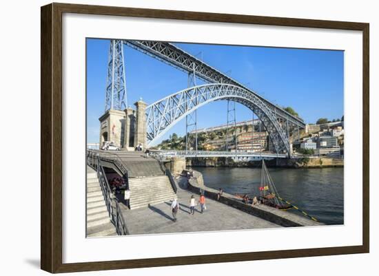 Ponte Dom Luis I Bridge over the Douro River, UNESCO World Heritage Site, Oporto, Portugal, Europe-G and M Therin-Weise-Framed Photographic Print