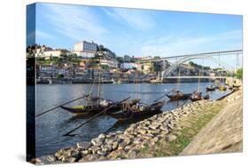Ponte Dom Luis I Bridge over the Douro River, UNESCO World Heritage Site, Oporto, Portugal, Europe-G and M Therin-Weise-Stretched Canvas