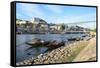 Ponte Dom Luis I Bridge over the Douro River, UNESCO World Heritage Site, Oporto, Portugal, Europe-G and M Therin-Weise-Framed Stretched Canvas