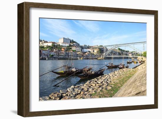 Ponte Dom Luis I Bridge over the Douro River, UNESCO World Heritage Site, Oporto, Portugal, Europe-G and M Therin-Weise-Framed Photographic Print