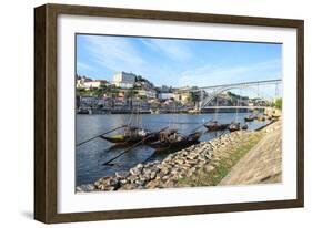 Ponte Dom Luis I Bridge over the Douro River, UNESCO World Heritage Site, Oporto, Portugal, Europe-G and M Therin-Weise-Framed Photographic Print