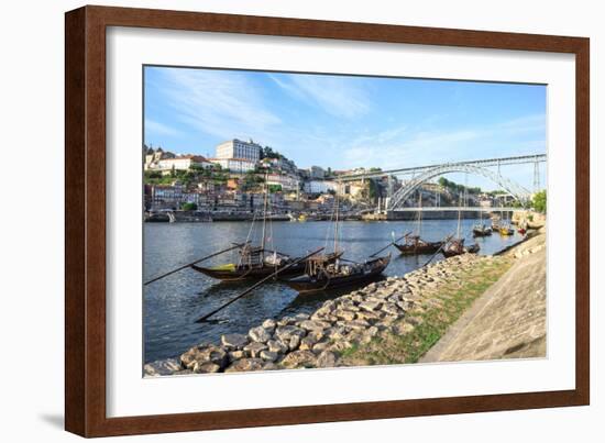 Ponte Dom Luis I Bridge over the Douro River, UNESCO World Heritage Site, Oporto, Portugal, Europe-G and M Therin-Weise-Framed Photographic Print