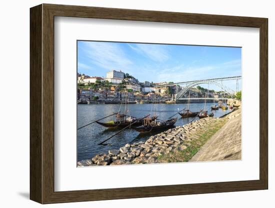 Ponte Dom Luis I Bridge over the Douro River, UNESCO World Heritage Site, Oporto, Portugal, Europe-G and M Therin-Weise-Framed Photographic Print