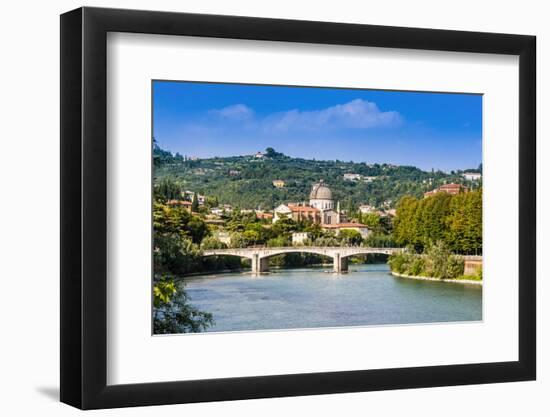 Ponte Garibaldi, River Adige, Verona, UNESCO World Heritage Site, Veneto, Italy, Europe-Nico-Framed Photographic Print