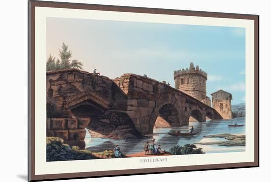 Ponte Lugano-M. Dubourg-Mounted Premium Giclee Print