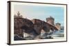 Ponte Lugano-M. Dubourg-Stretched Canvas