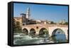 Ponte Pietra, River Adige, Verona, UNESCO World Heritage Site, Veneto, Italy, Europe-Nico-Framed Stretched Canvas