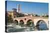 Ponte Pietra, River Adige, Verona, UNESCO World Heritage Site, Veneto, Italy, Europe-Nico-Stretched Canvas