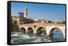 Ponte Pietra, River Adige, Verona, UNESCO World Heritage Site, Veneto, Italy, Europe-Nico-Framed Stretched Canvas