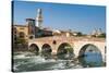 Ponte Pietra, River Adige, Verona, UNESCO World Heritage Site, Veneto, Italy, Europe-Nico-Stretched Canvas