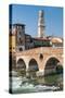 Ponte Pietra, River Adige, Verona, UNESCO World Heritage Site, Veneto, Italy, Europe-Nico-Stretched Canvas