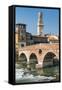 Ponte Pietra, River Adige, Verona, UNESCO World Heritage Site, Veneto, Italy, Europe-Nico-Framed Stretched Canvas