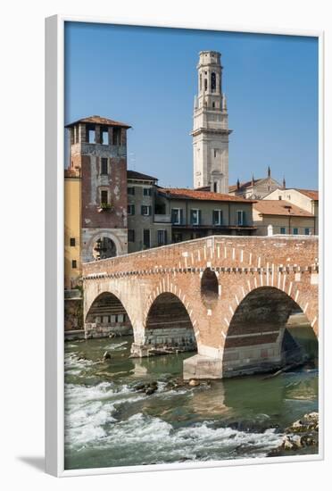 Ponte Pietra, River Adige, Verona, UNESCO World Heritage Site, Veneto, Italy, Europe-Nico-Framed Photographic Print