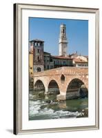 Ponte Pietra, River Adige, Verona, UNESCO World Heritage Site, Veneto, Italy, Europe-Nico-Framed Photographic Print