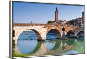 Ponte Pietra, Verona, River Adige, UNESCO World Heritage Site, Veneto, Italy, Europe-Nico-Framed Photographic Print