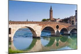 Ponte Pietra, Verona, River Adige, UNESCO World Heritage Site, Veneto, Italy, Europe-Nico-Mounted Photographic Print