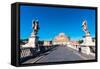 Ponte Sant'Angelo, Mausoleum of Hadrian (Castel Sant'Angelo), Rome-Nico Tondini-Framed Stretched Canvas