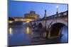 Ponte Sant'Angelo on the River Tiber and the Castel Sant'Angelo at Night, Rome, Lazio, Italy-Stuart Black-Mounted Photographic Print