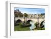 Ponte Sant'Angelo, River Tiber, UNESCO World Heritage Site, Rome, Latium, Italy, Europe-Nico Tondini-Framed Photographic Print