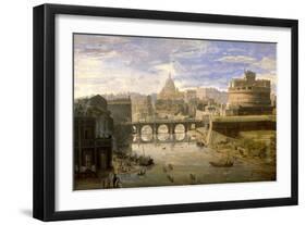 Ponte Sant'Angelo, Rome-Gaspar van Wittel-Framed Giclee Print