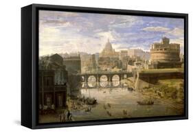 Ponte Sant'Angelo, Rome-Gaspar van Wittel-Framed Stretched Canvas