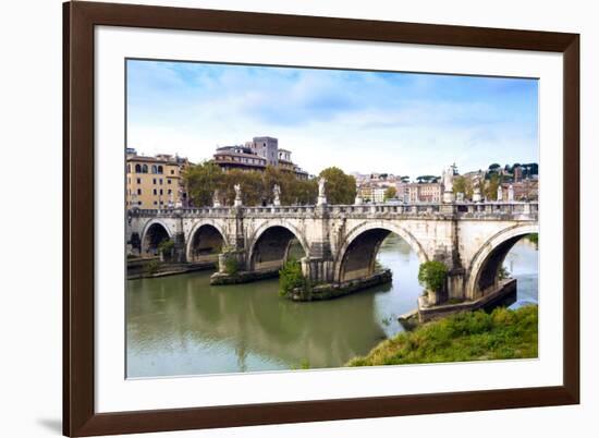 Ponte Sant'Angelo, Tiber River, Rome, Lazio, Italy, Europe-Nico Tondini-Framed Photographic Print