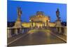 Ponte Sant'Angelo with 16th Century Statues and the Castel Sant'Angelo at Night, Rome, Lazio, Italy-Stuart Black-Mounted Photographic Print