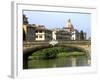 Ponte Santa Trinita, Arno River, Florence, UNESCO World Heritage Site, Tuscany, Italy-Nico Tondini-Framed Photographic Print