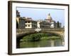 Ponte Santa Trinita, Arno River, Florence, UNESCO World Heritage Site, Tuscany, Italy-Nico Tondini-Framed Photographic Print