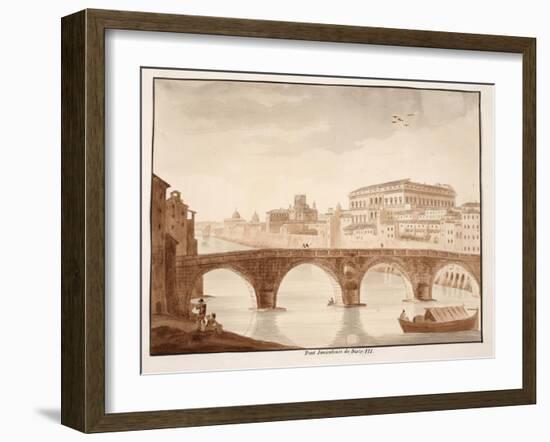 Ponte Sisto, 1833-Agostino Tofanelli-Framed Giclee Print