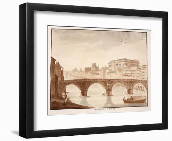 Ponte Sisto, 1833-Agostino Tofanelli-Framed Premium Giclee Print