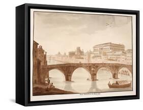 Ponte Sisto, 1833-Agostino Tofanelli-Framed Stretched Canvas