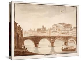 Ponte Sisto, 1833-Agostino Tofanelli-Stretched Canvas