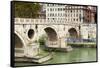 Ponte Sisto (Sisto Bridge) and River Tiber, Rome, UNESCO World Heritage Site, Lazio, Italy, Europe-Nico Tondini-Framed Stretched Canvas