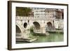 Ponte Sisto (Sisto Bridge) and River Tiber, Rome, UNESCO World Heritage Site, Lazio, Italy, Europe-Nico Tondini-Framed Photographic Print