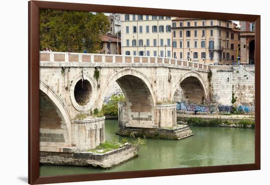 Ponte Sisto (Sisto Bridge) and River Tiber, Rome, UNESCO World Heritage Site, Lazio, Italy, Europe-Nico Tondini-Framed Photographic Print