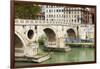 Ponte Sisto (Sisto Bridge) and River Tiber, Rome, UNESCO World Heritage Site, Lazio, Italy, Europe-Nico Tondini-Framed Photographic Print