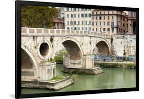 Ponte Sisto (Sisto Bridge) and River Tiber, Rome, UNESCO World Heritage Site, Lazio, Italy, Europe-Nico Tondini-Framed Photographic Print