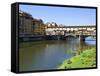 Ponte Vecchio (1345), Firenze, UNESCO World Heritage Site, Tuscany, Italy-Nico Tondini-Framed Stretched Canvas