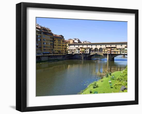 Ponte Vecchio (1345), Firenze, UNESCO World Heritage Site, Tuscany, Italy-Nico Tondini-Framed Premium Photographic Print