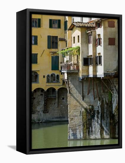 Ponte Vecchio (1345), Florence (Firenze), UNESCO World Heritage Site, Tuscany, Italy-Nico Tondini-Framed Stretched Canvas