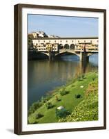 Ponte Vecchio (14th Century), Firenze, UNESCO World Heritage Site, Tuscany, Italy-Nico Tondini-Framed Premium Photographic Print