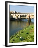 Ponte Vecchio (14th Century), Firenze, UNESCO World Heritage Site, Tuscany, Italy-Nico Tondini-Framed Premium Photographic Print