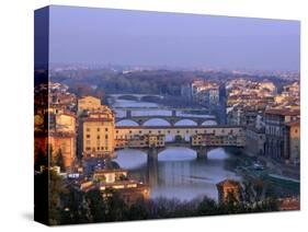 Ponte Vecchio and Arno River, Florence, Tuscany, Italy-Steve Vidler-Stretched Canvas