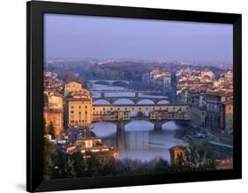 Ponte Vecchio and Arno River, Florence, Tuscany, Italy-Steve Vidler-Framed Photographic Print