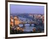 Ponte Vecchio and Arno River, Florence, Tuscany, Italy-Steve Vidler-Framed Photographic Print