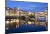 Ponte Vecchio and River Arno at Dusk, Florence, UNESCO World Heritage Site, Tuscany, Italy, Europe-Stuart Black-Mounted Photographic Print